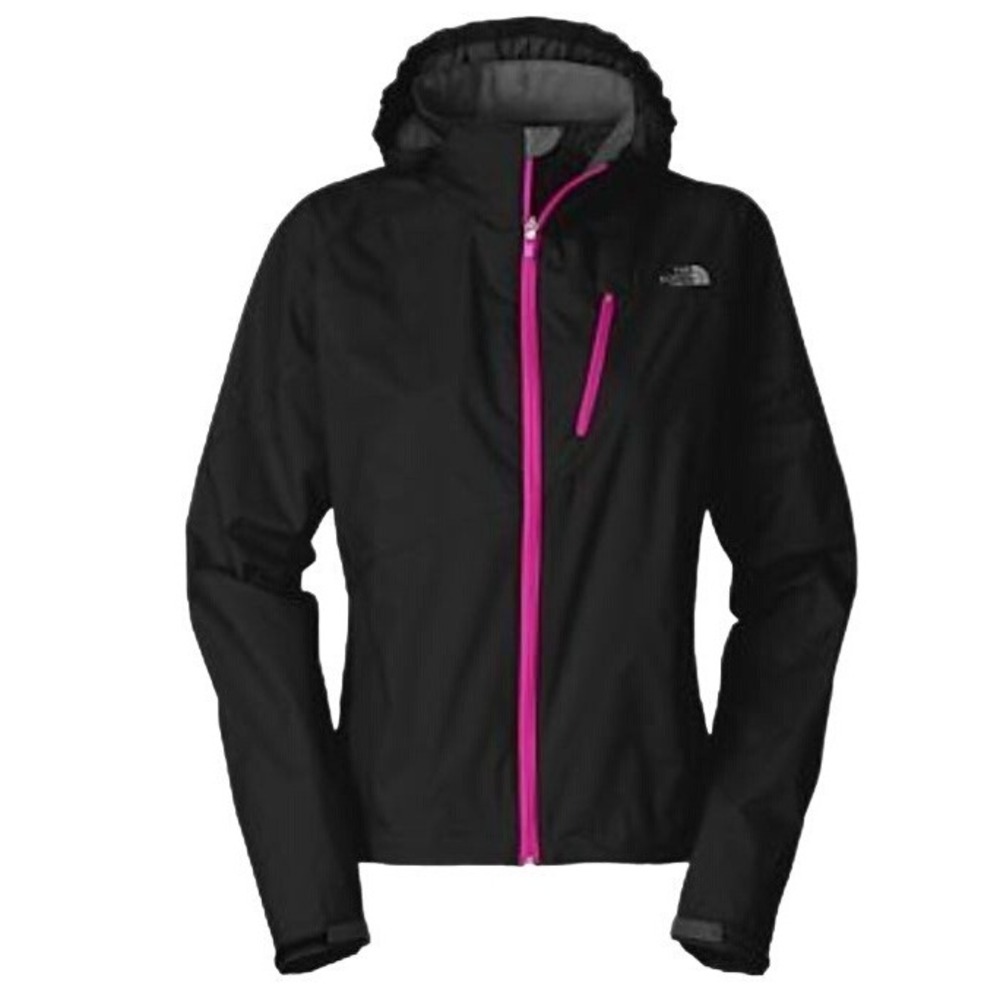 The North Face Women's Hooded Windbreaker Jacket Black/Pink Size S/P - Picture 2 of 12